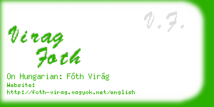 virag foth business card